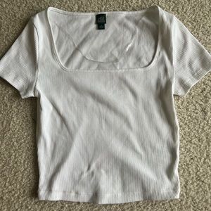 Wild Fable Short Sleeve Rib Fitted Square Neck
Baby T-Shirt - Wild Fable White S